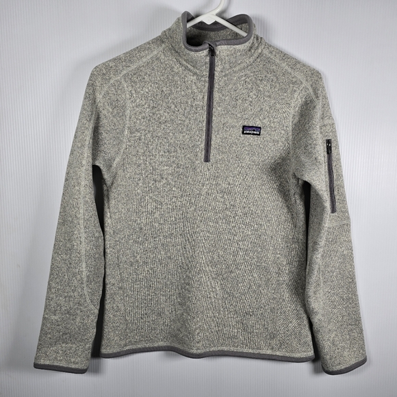 Patagonia Women's Better Sweater 1/4-Zip Fleece In Birch White Size Medium - Picture 2 of 15